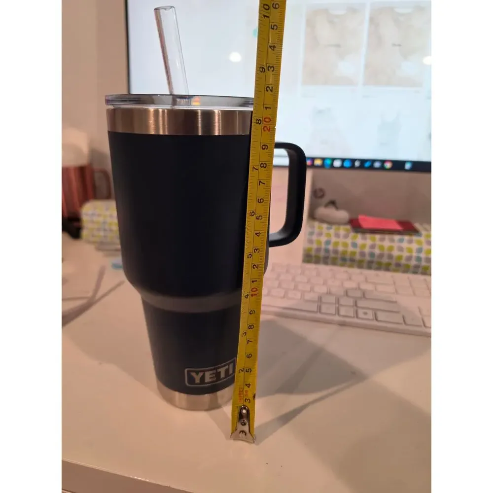 YETI Rambler / 35 Ounce /Navy Blue / Handle Travel Mug / Metal Tumbler
